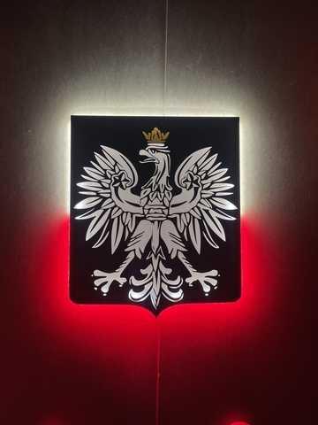 Tablica podświetlana led Godło Polski 50x42cm