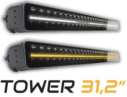 SKYLED TOWER 31,2" LED BAR (789 mm) z dynamicznym światłem pozycyjnym (białe/pomarańczowe), nr kat. 130.312LBDT